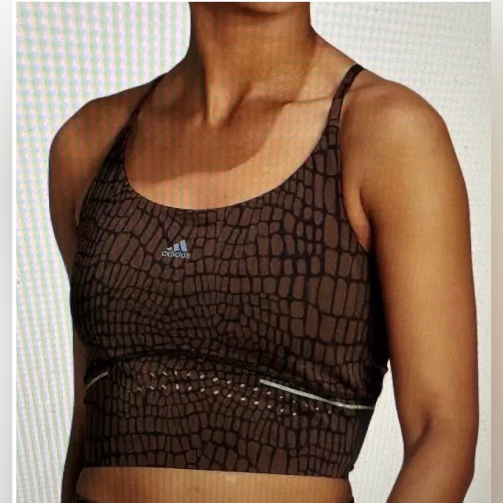adidas Women's HIIT 45 Seconds Croco Crop Tank Top
